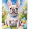 Edge Collections - 28" X 40" - Multicolor - French Bulldog Easter Egg Hunt Garden Yard Banner - 1 Piece